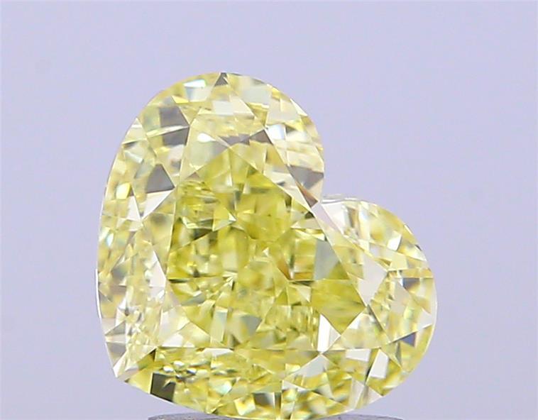 2.57 Ct. Fancy Intense Yellow Heart Lab Grown Diamond