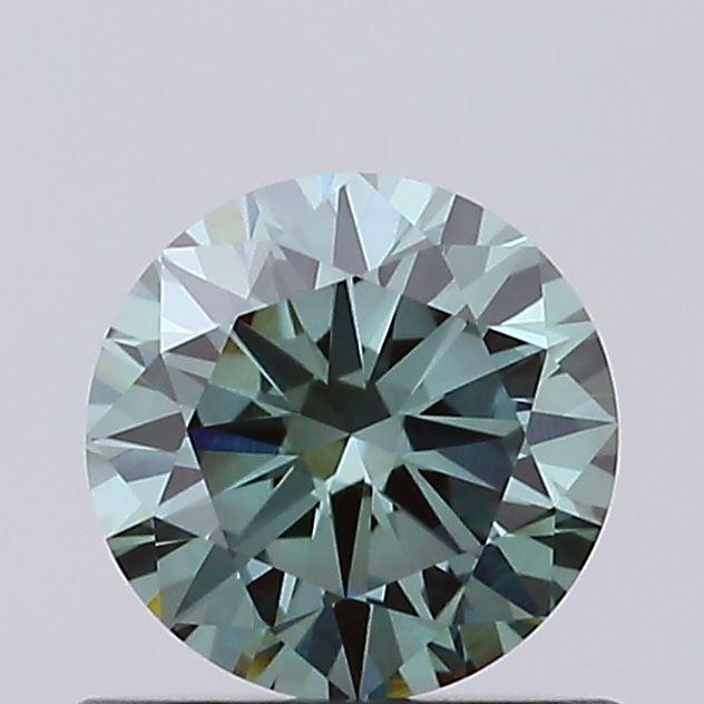0.59 Ct. Fancy Vivid Green Round Lab Grown Diamond
