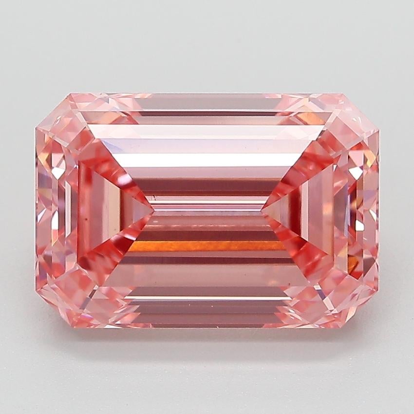 5.44 Ct. Fancy Vivid Pink Emerald Lab Grown Diamond