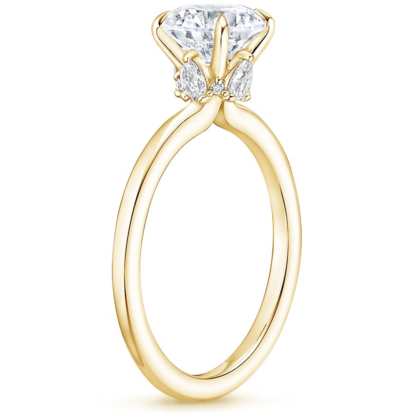 18K Yellow Gold Vita Diamond Ring, large side view