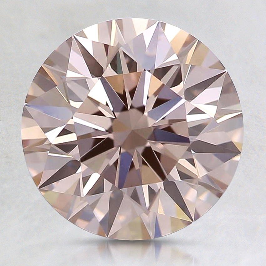 2.25 Carat Lab Grown Fancy Pinkish Brown Round Diamond