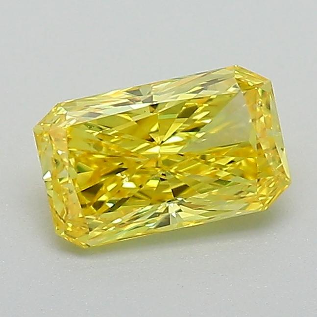 0.71 Ct. Fancy Vivid Yellow Radiant Lab Grown Diamond