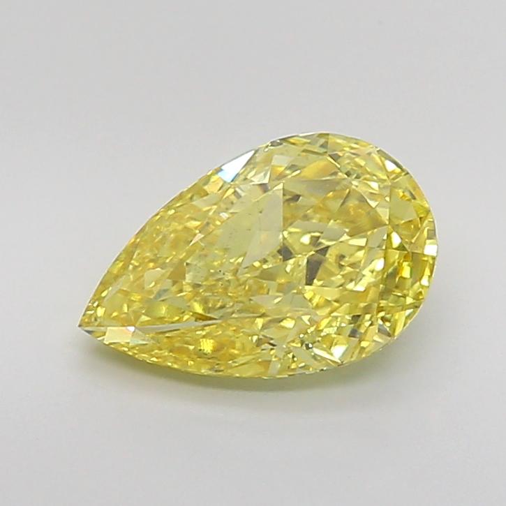 2.08 Ct. Fancy Vivid Yellow Pear Lab Grown Diamond