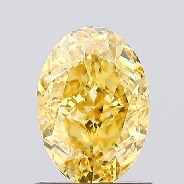 1.02 Ct. Fancy Vivid Yellow Oval Lab Grown Diamond