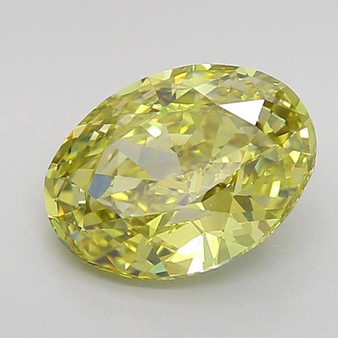 2.00 Ct. Fancy Intense Yellow Oval Lab Grown Diamond