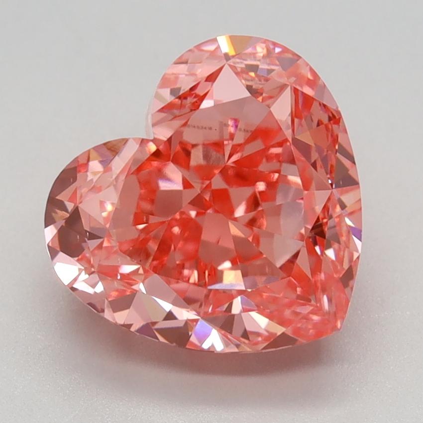 3.25 Ct. Fancy Vivid Pink Heart Lab Grown Diamond