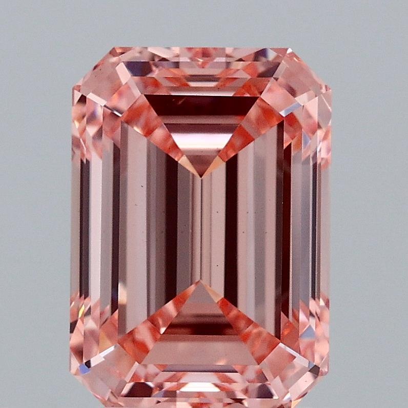 3.10 Ct. Fancy Intense Orange Pink Emerald Lab Grown Diamond
