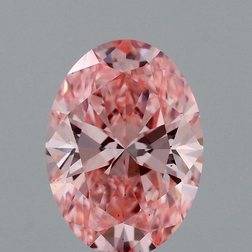 1.51 Ct. Fancy Vivid Pink Oval Lab Grown Diamond