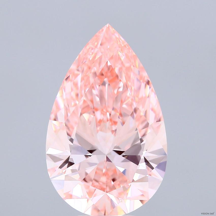 10.11 Ct. Fancy Vivid Pink Pear Lab Grown Diamond