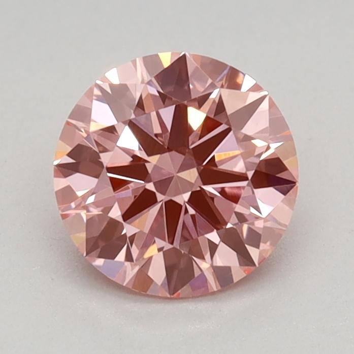 0.68 Ct. Fancy Vivid Pink Round Lab Grown Diamond