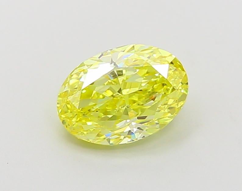 1.58 Ct. Fancy Vivid  Yellow Oval Lab Grown Diamond
