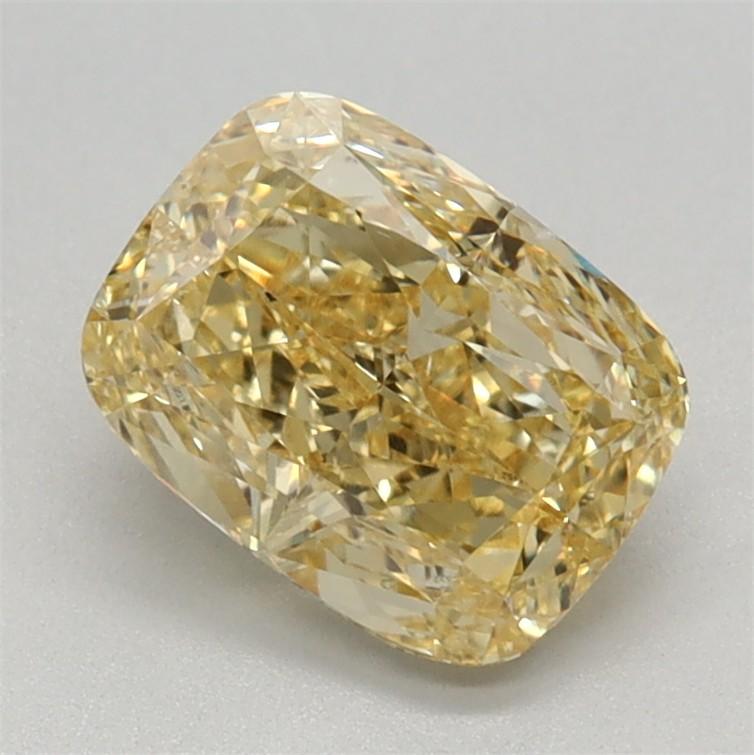 1.19 Ct. Fancy Intense Yellow Cushion Lab Grown Diamond
