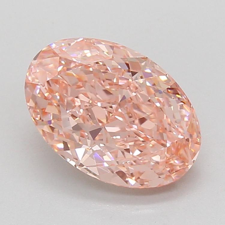 3.05 Ct. Fancy Vivid Pink Oval Lab Grown Diamond