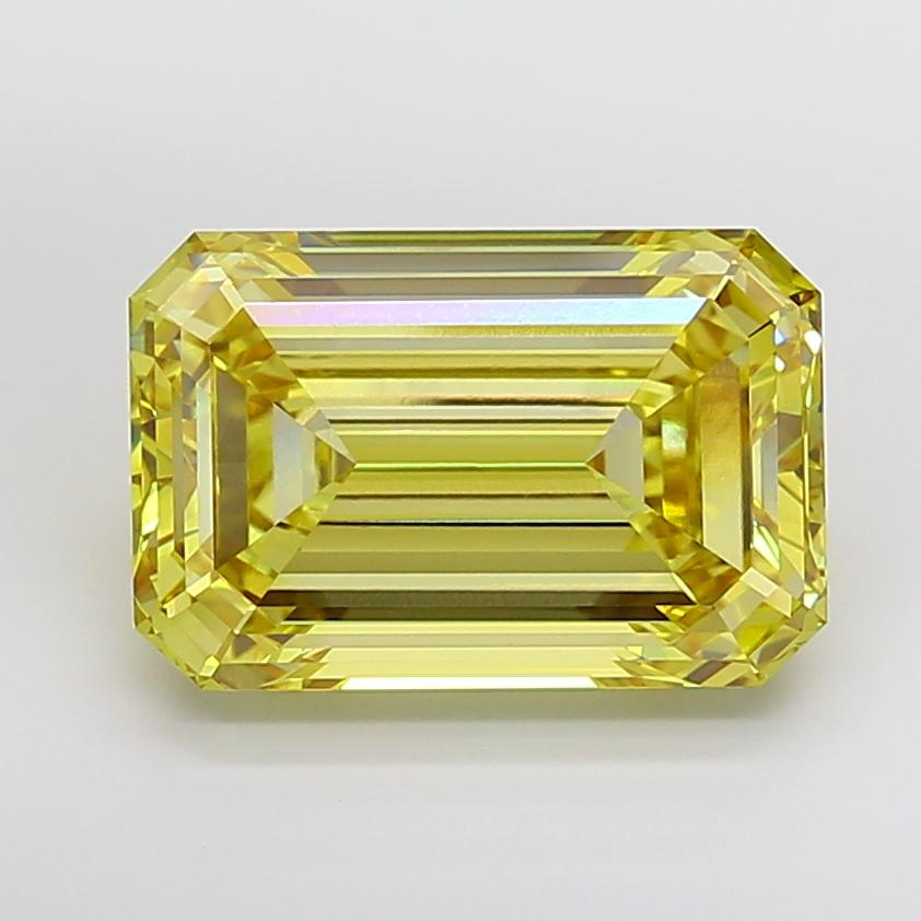 16.03 Ct. Fancy Intense  Yellow Emerald Lab Grown Diamond