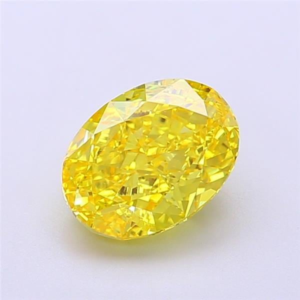 1.59 Ct. Fancy Vivid  Yellow Oval Lab Grown Diamond