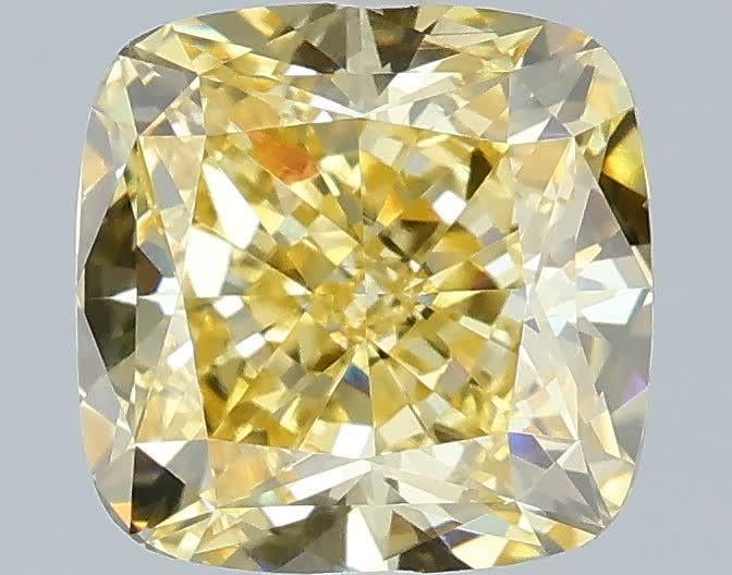 1.59 Ct. Fancy Yellow Cushion Lab Grown Diamond