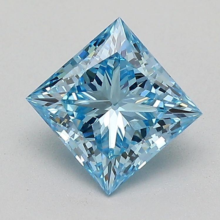 1.00 Ct. Fancy Vivid  Blue Princess Lab Grown Diamond