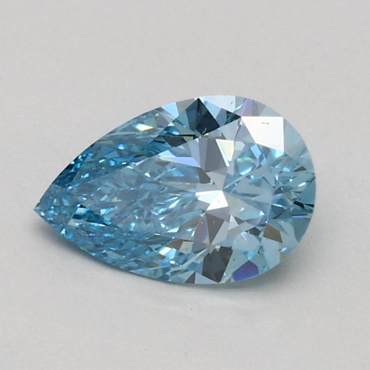 0.52 Ct. Fancy Vivid Blue Pear Lab Grown Diamond
