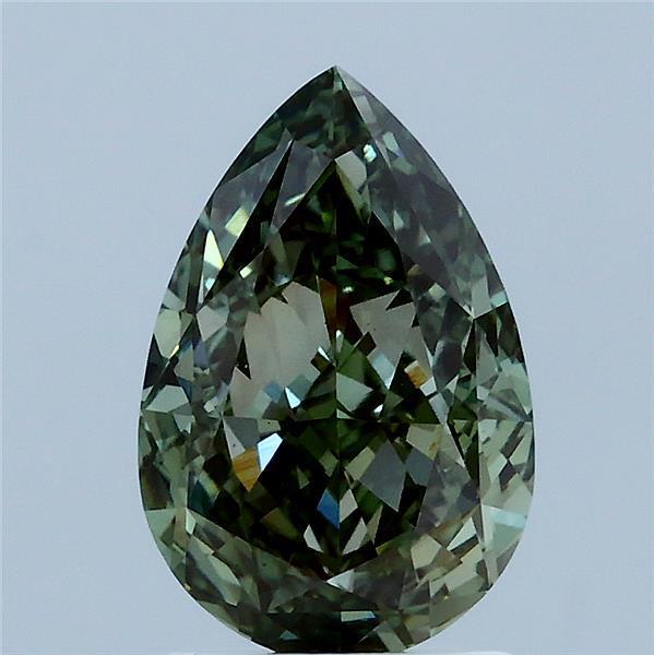 2.09 Ct. Fancy Vivid Green Pear Lab Grown Diamond