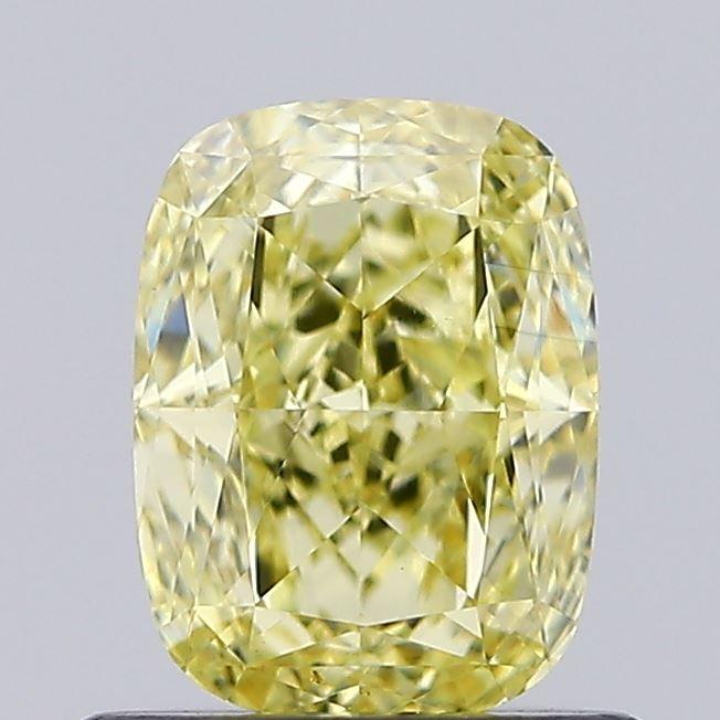 0.83 Ct. Fancy Intense  Yellow Cushion Lab Grown Diamond
