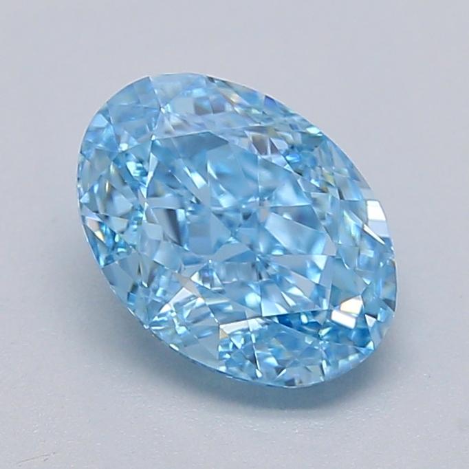 1.03 Ct. Fancy Vivid  Blue Oval Lab Grown Diamond