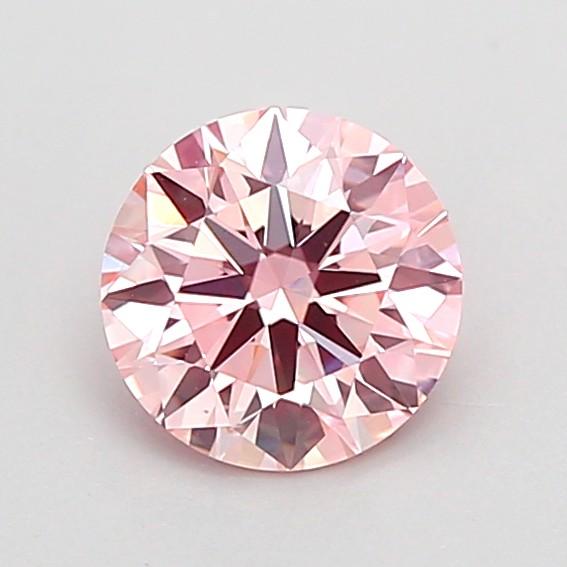 0.77 Ct. Fancy Intense Pink Round Lab Grown Diamond