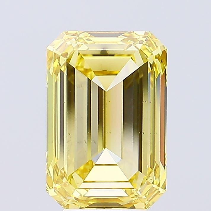 5.29 Ct. Fancy Intense Yellow Emerald Lab Grown Diamond