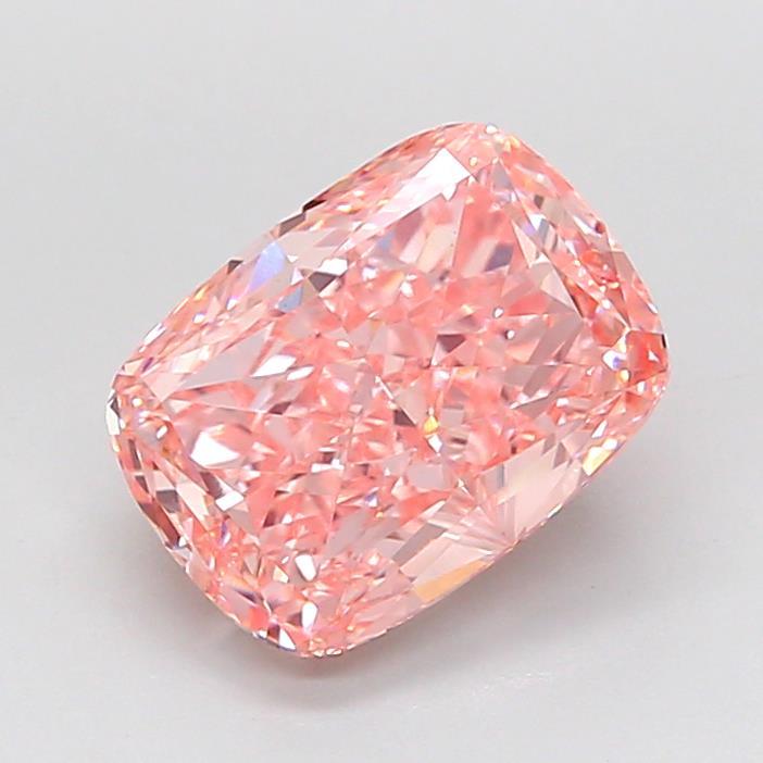 2.70 Ct. Fancy Vivid Pink Cushion Lab Grown Diamond