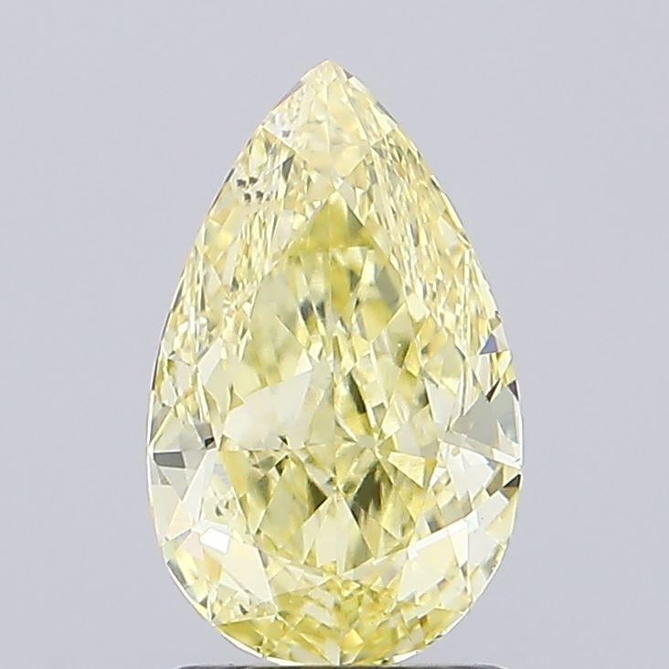 1.70 Ct. Fancy Intense Yellow Pear Lab Grown Diamond