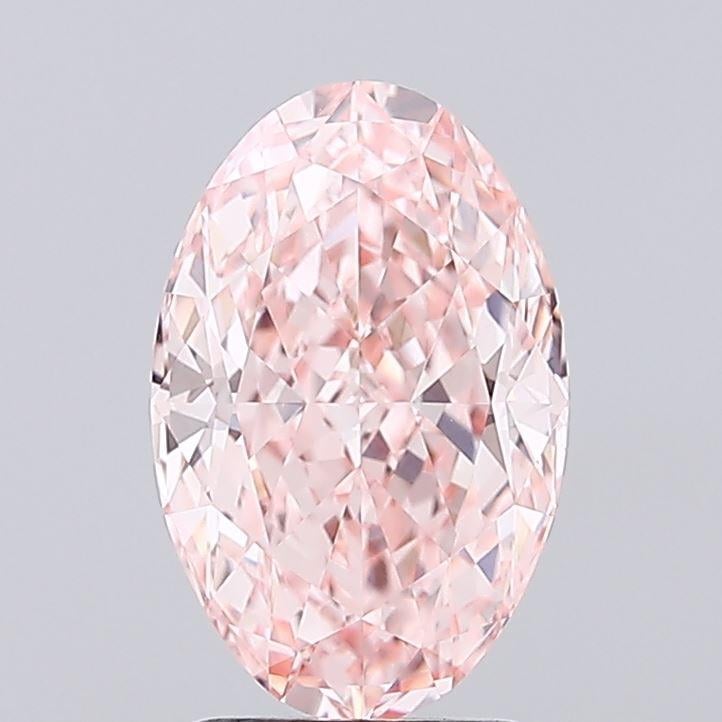 2.63 Ct. Fancy Vivid Pink Oval Lab Grown Diamond