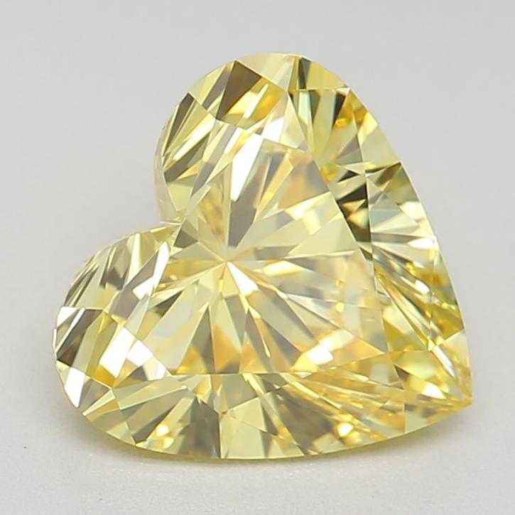 1.05 Ct. Fancy Vivid Yellow Heart Lab Grown Diamond