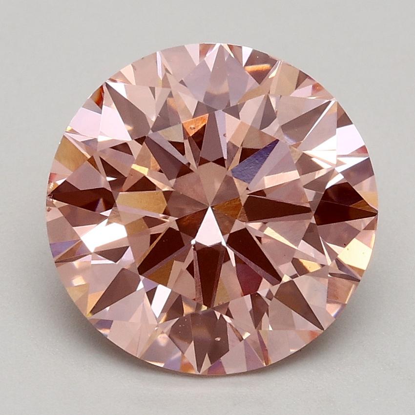 2.50 Ct. Fancy Intense Pink Round Lab Grown Diamond
