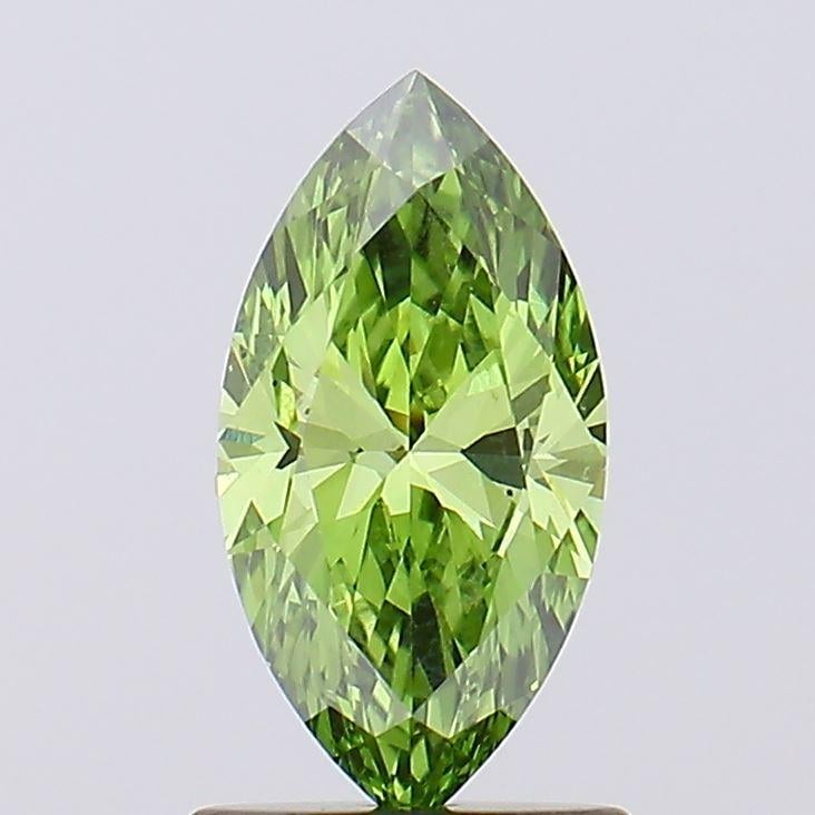 1.01 Ct. Fancy Vivid Green Marquise Lab Grown Diamond