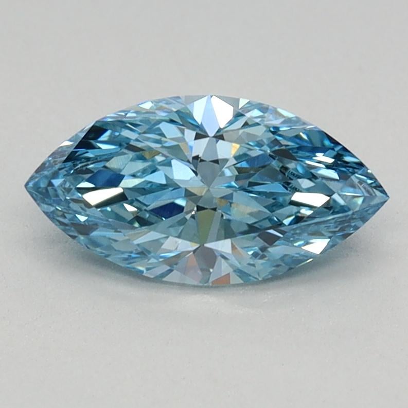 0.60 Ct. Fancy Vivid Blue Marquise Lab Grown Diamond