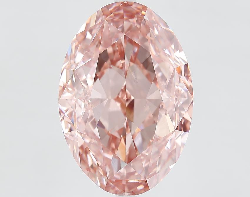 16.01 Ct. Fancy Vivid Pink Oval Lab Grown Diamond