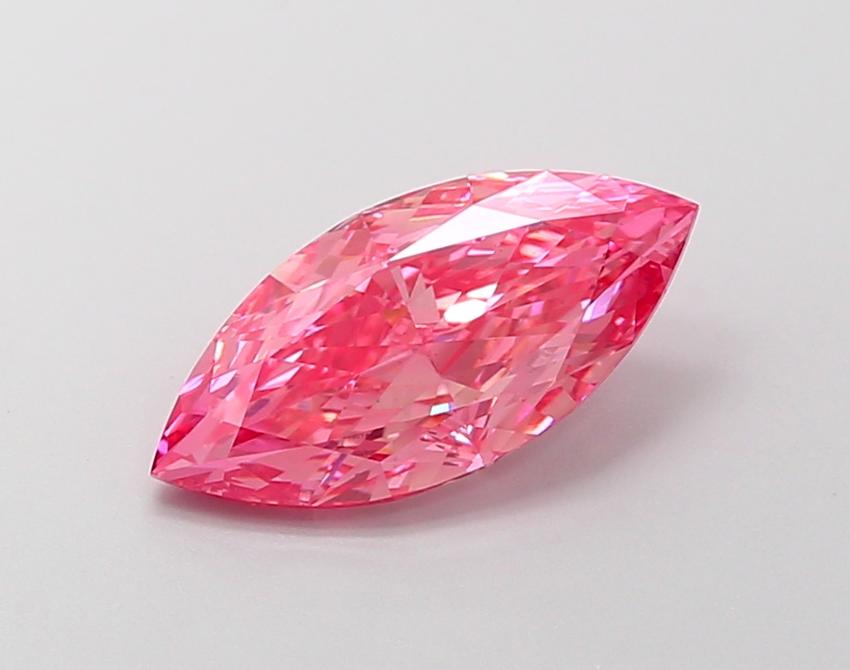 2.30 Ct. Fancy Vivid Pink Marquise Lab Grown Diamond