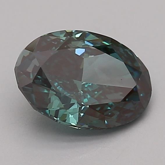 1.00 Ct. Fancy Deep Bluish Green Oval Lab Grown Diamond