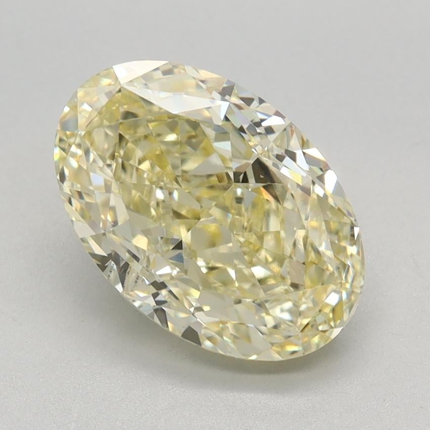 2.65 Ct. Fancy Light Yellow Oval Lab Grown Diamond