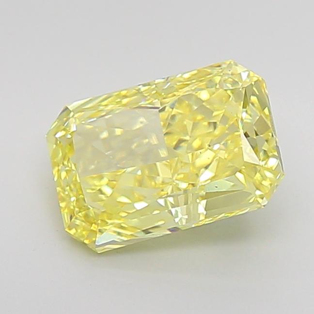 3.31 Ct. Fancy Vivid Yellow Radiant Lab Grown Diamond