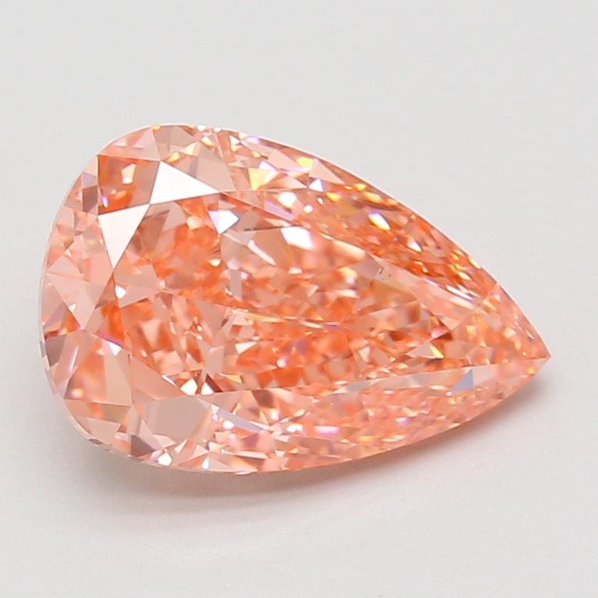 4.02 Ct. Fancy Vivid Pink Pear Lab Grown Diamond