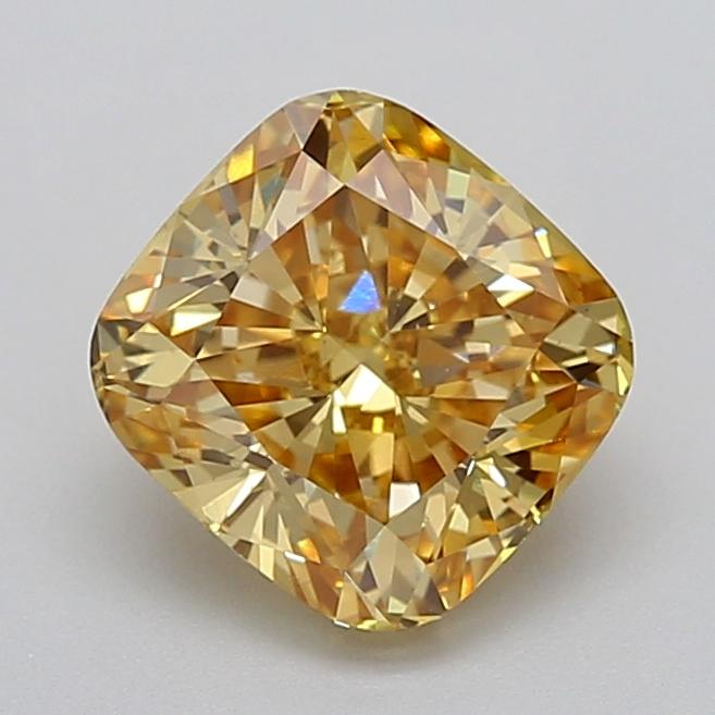 2.04 Ct. Fancy Intense  Yellow Cushion Lab Grown Diamond