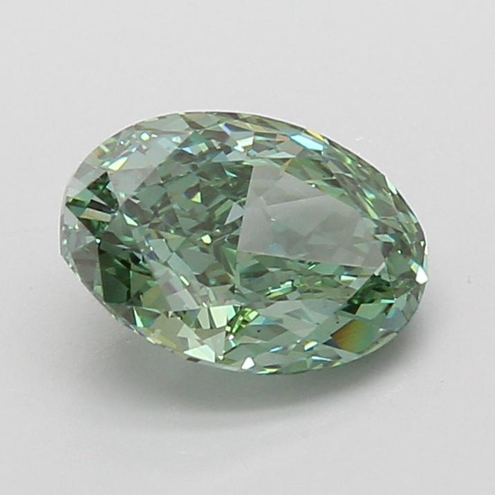 2.07 Ct. Fancy Vivid Green Oval Lab Grown Diamond