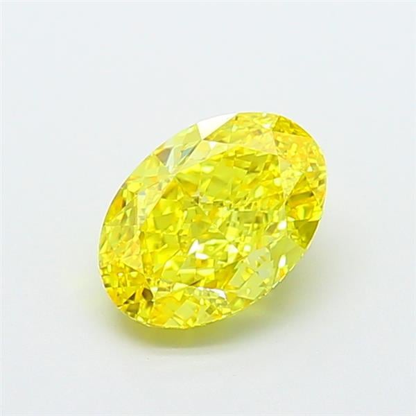 1.52 Ct. Fancy Vivid Yellow Oval Lab Grown Diamond