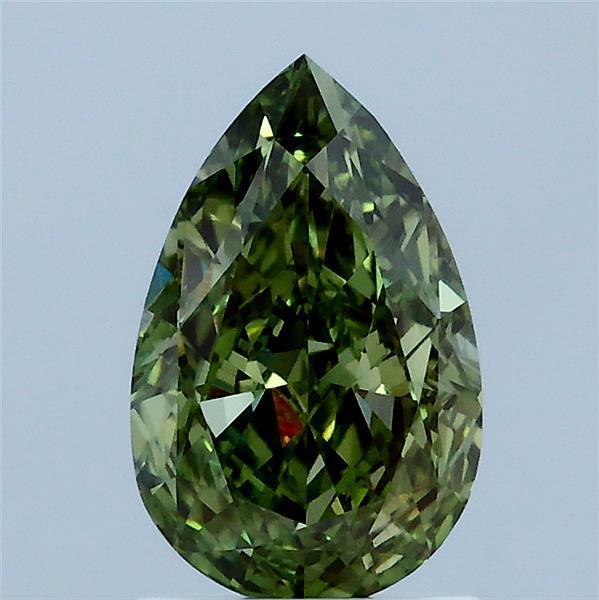 1.60 Ct. Fancy Vivid Green Pear Lab Grown Diamond