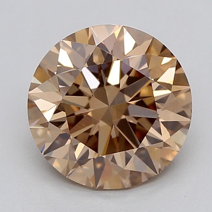1.51 Ct. Light  Brown Round Lab Grown Diamond