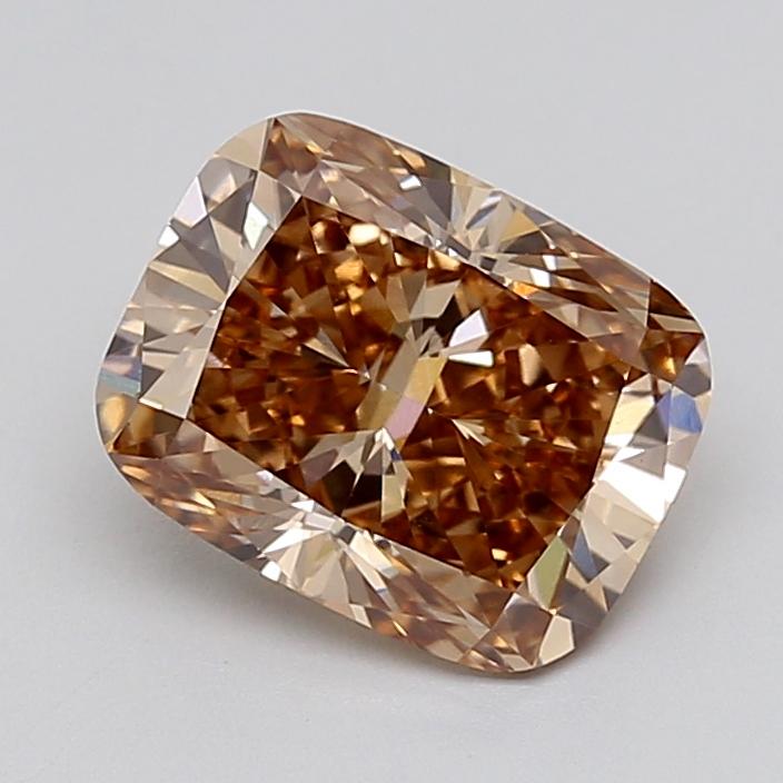 3.05 Ct. Fancy  Brown Cushion Lab Grown Diamond