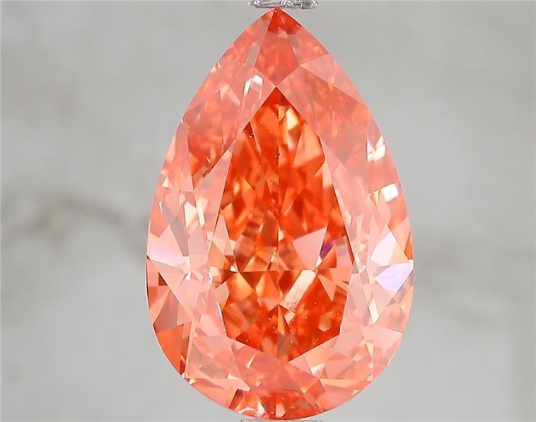 4.96 Ct. Fancy Vivid Pink Pear Lab Grown Diamond