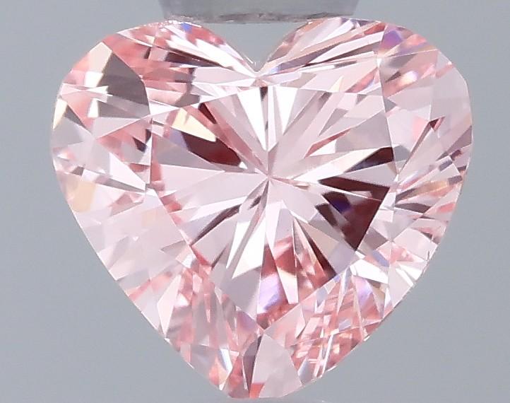 0.48 Ct. Fancy Vivid Pink Heart Lab Grown Diamond