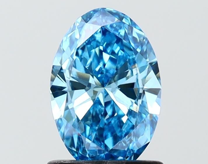 1.01 Ct. Fancy Vivid Blue Blue Oval Lab Grown Diamond