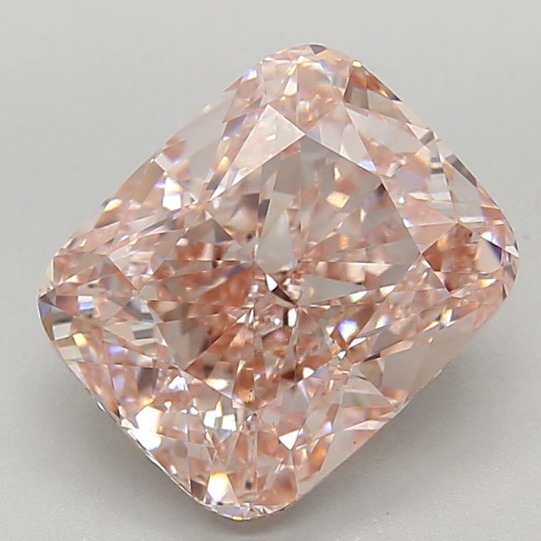 6.03 Ct. Fancy Intense Pink Cushion Lab Grown Diamond